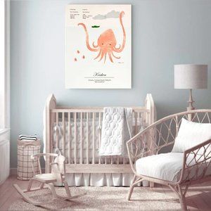 Oopsy Daisy KRAKEN Mythical Mommy & Baby LAND OF NOD Canvas Print 18 x 14